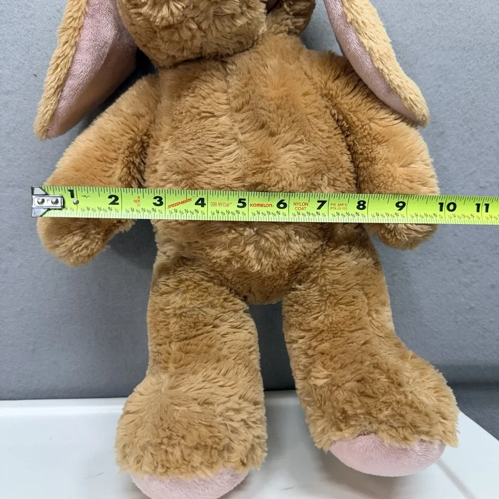 Build-A-Bear‎ Bunny Plush Tan Pink Paw Soft Stuffed Animal BAB Rabbit Toy